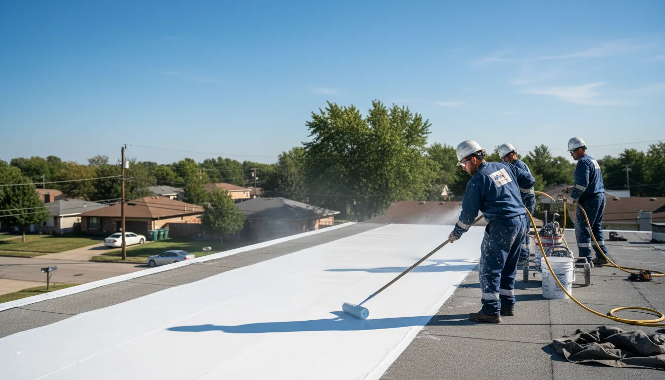 Commercial roof coating in Benld, IL near me